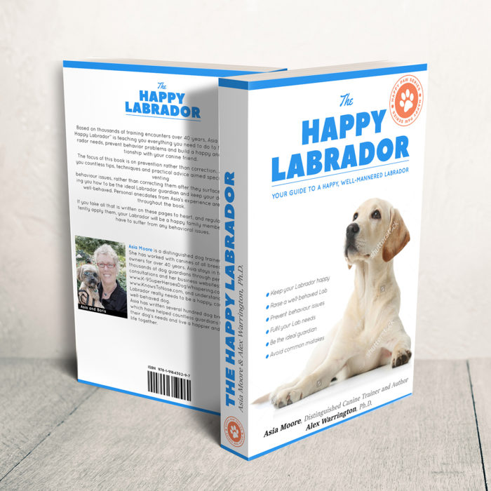 Book cover design 'Happy Labrador' by Ana Balog design